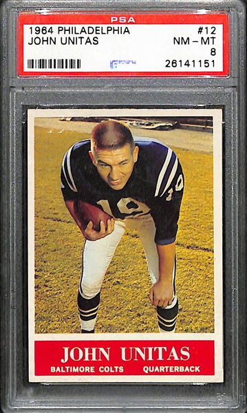 1964 Philadelphia #12 Johnny Unitas Card PSA 8