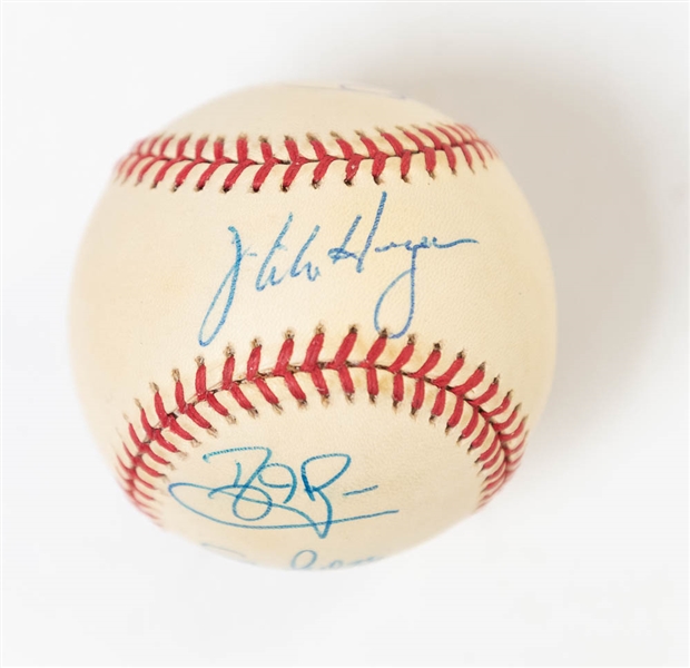 Lot of 4 Orioles Team Signed Baseballs (2000-2003) - JSA Auction Letter