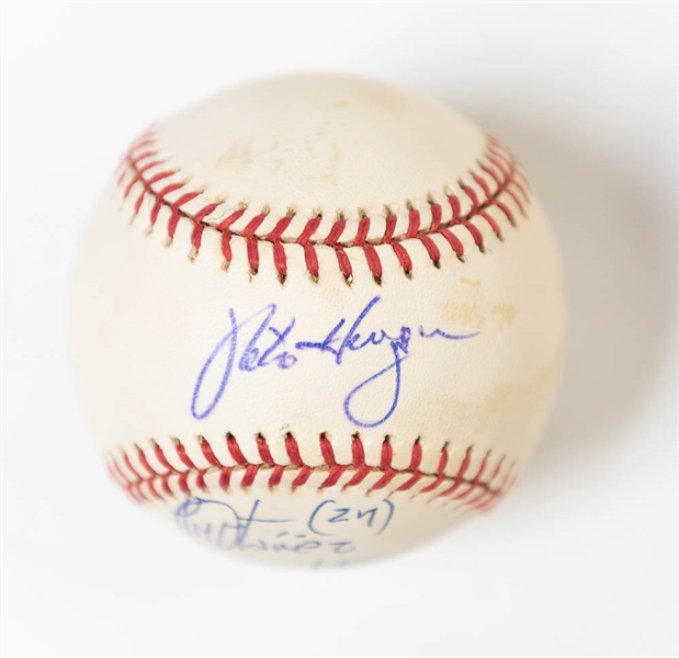 Lot of 4 Orioles Team Signed Baseballs (2000-2003) - JSA Auction Letter