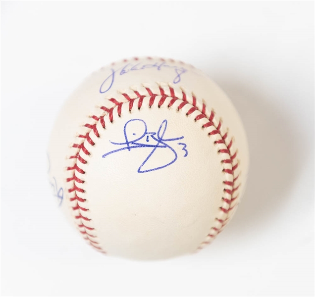Lot of 4 Orioles Team Signed Baseballs (2000-2003) - JSA Auction Letter