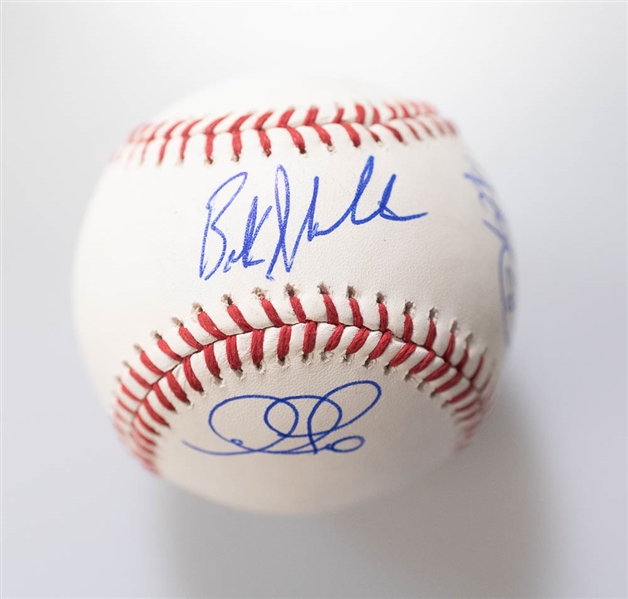 Lot of 4 Orioles Team Signed Baseballs (2014-2017) w. Manny Machado - JSA Auction Letter