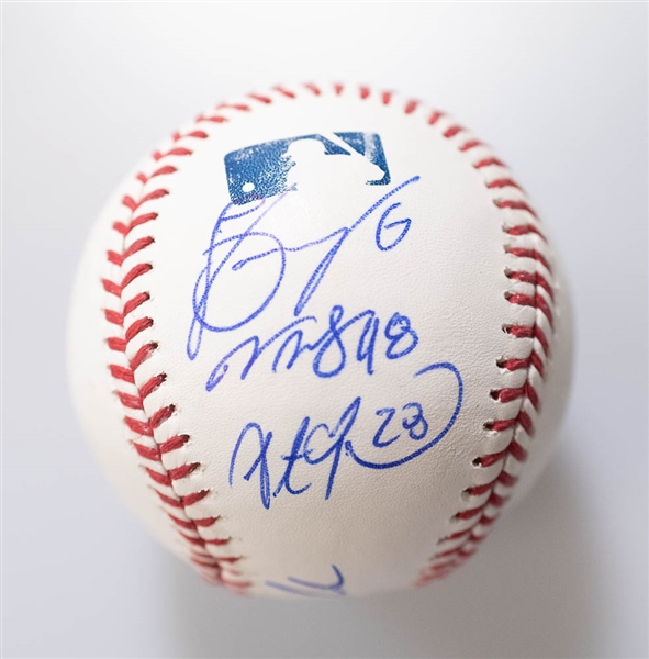 Lot of 4 Orioles Team Signed Baseballs (2014-2017) w. Manny Machado - JSA Auction Letter
