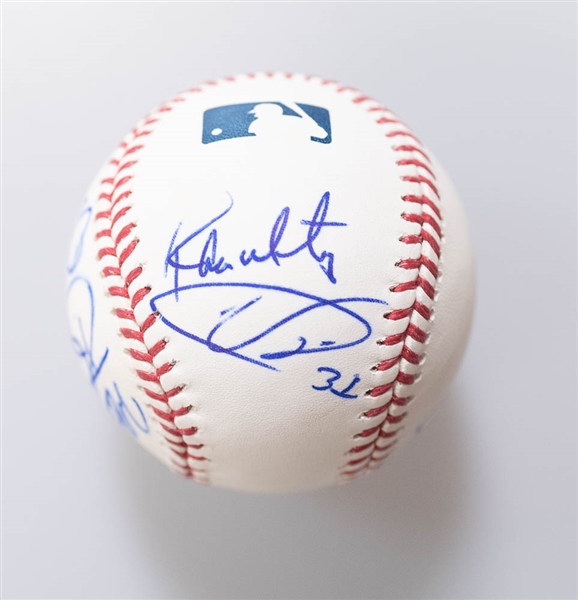 Lot of 4 Orioles Team Signed Baseballs (2014-2017) w. Manny Machado - JSA Auction Letter