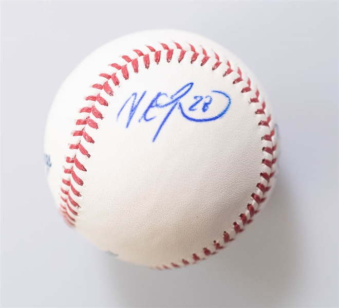 Lot of 4 Orioles Team Signed Baseballs (2014-2017) w. Manny Machado - JSA Auction Letter