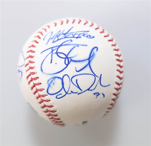 Lot of 4 Orioles Team Signed Baseballs (2014-2017) w. Manny Machado - JSA Auction Letter