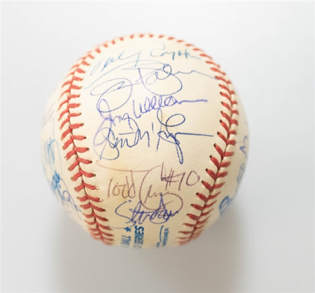 1983 Baltimore Orioles Team Signed World Series Baseball - JSA Auction Letter