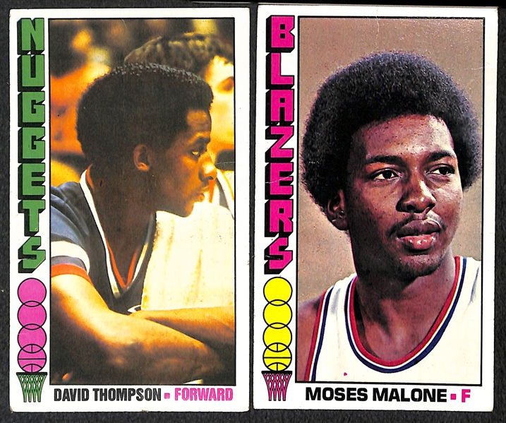 Lot of 180 1976-77 Assorted Topps Basketball Cards w. Pete Maravich x2