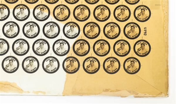 Early 1950's Yoo-Hoo Yogi Berra Bottle Cap Printing Proof Glass Plate