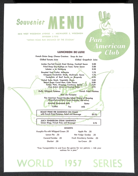 1957 World Series Program - Braves VS Yankees (Pencil Markings On Scorecard)