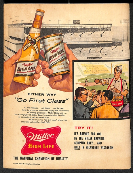 1957 World Series Program - Braves VS Yankees (Pencil Markings On Scorecard)