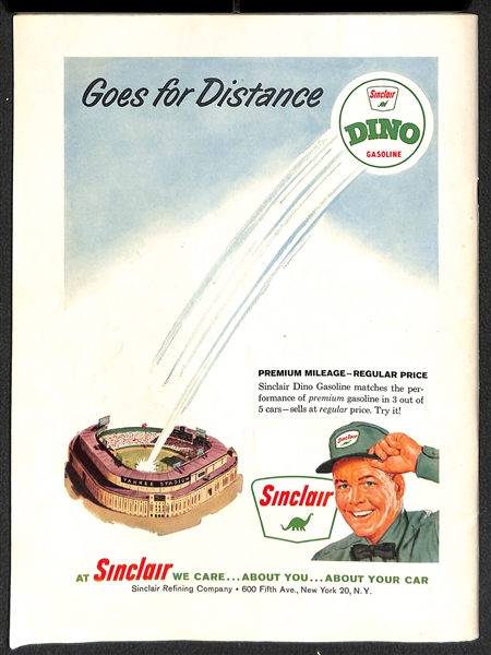 1961 World Series Program - Yankees VS Reds (Pencil Markings On Scorecard)