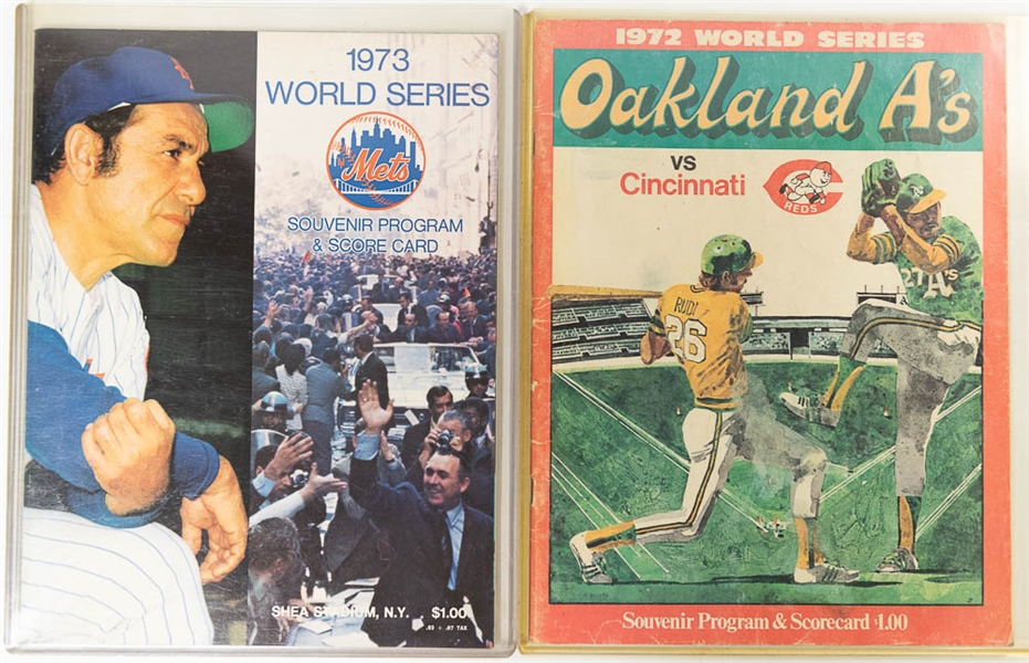 Lot of 4 Baseball Programs w. 1972 World Series Program