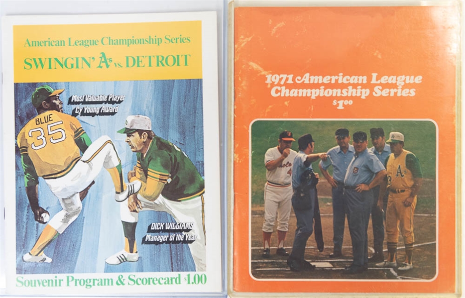 Lot of 4 Baseball Programs w. 1972 World Series Program