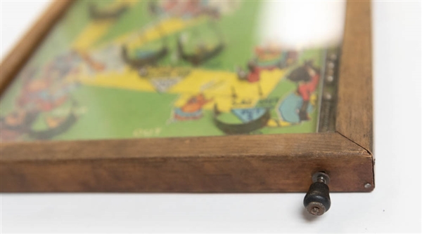 Vintage Push-M-Up 4 in 1 Wooden Hand-Held Baseball Game