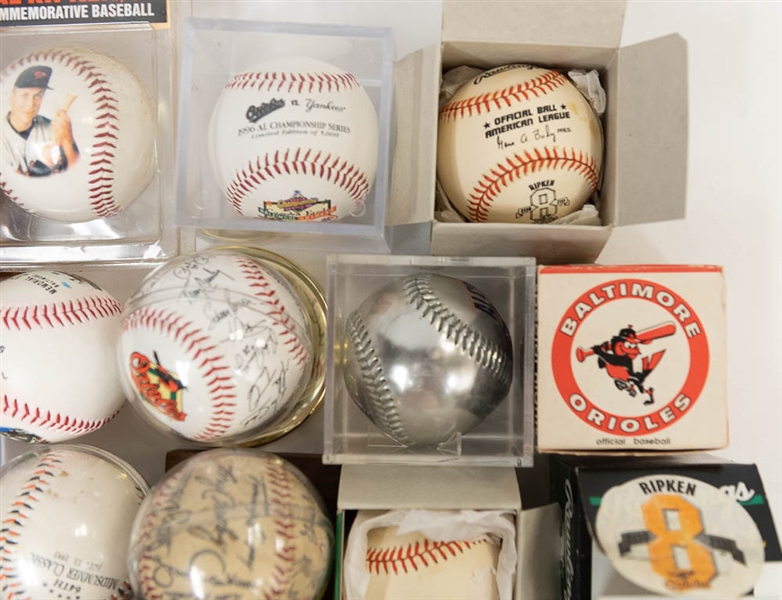 Lot of 18 Orioles Commemorative Baseballs