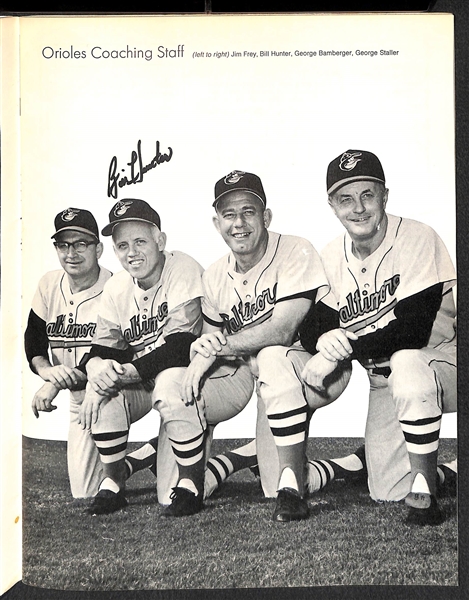 1970 Baltimore Orioles Partial Team Signed Yearbook w. Frank Robinson