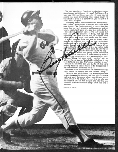 1970 Baltimore Orioles Partial Team Signed Yearbook w. Frank Robinson