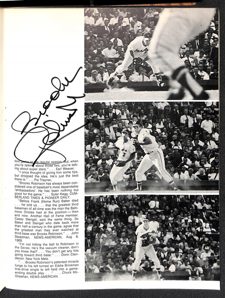 1970 Baltimore Orioles Partial Team Signed Yearbook w. Frank Robinson