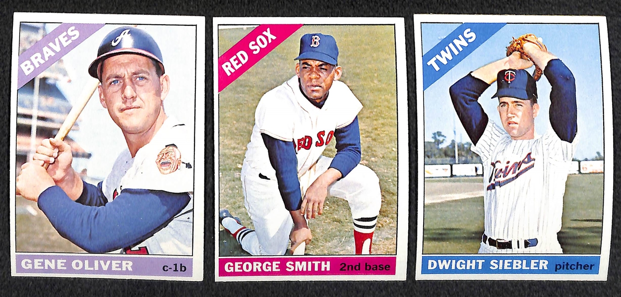 Lot of 18 1966 Topps Baseball High Number Cards w. Fritz Peterson RC