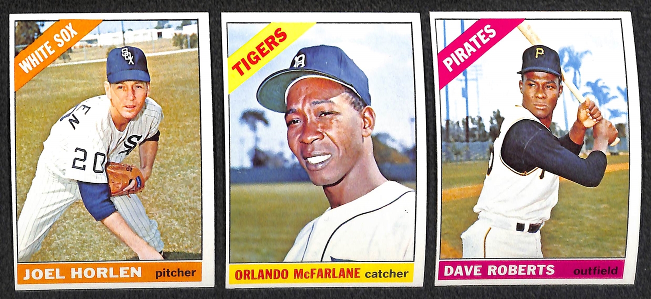 Lot of 18 1966 Topps Baseball High Number Cards w. Fritz Peterson RC