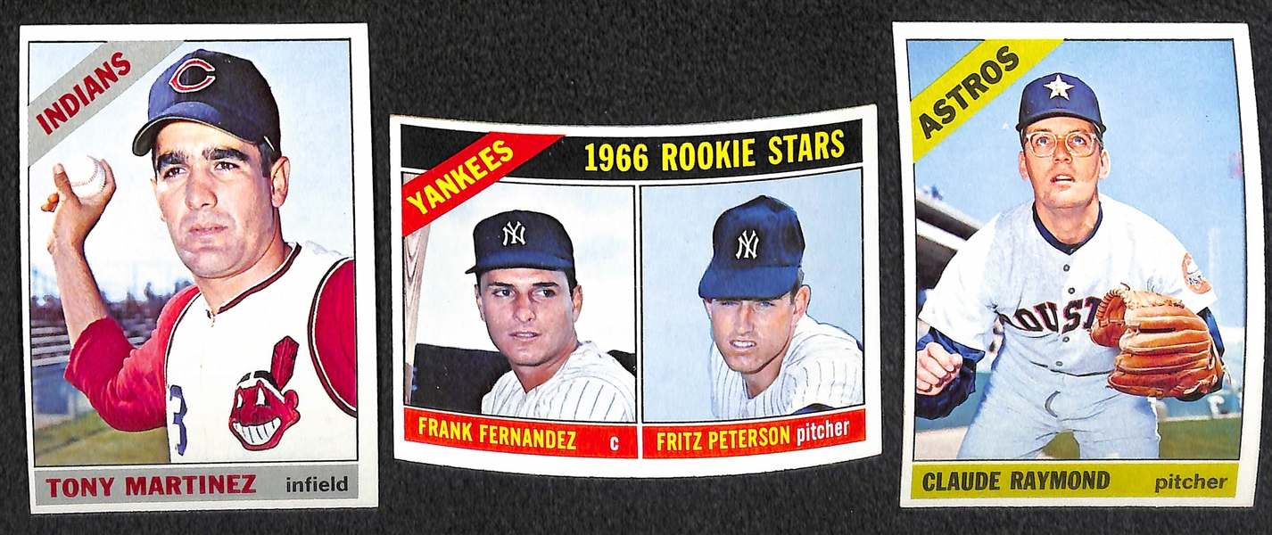 Lot of 18 1966 Topps Baseball High Number Cards w. Fritz Peterson RC