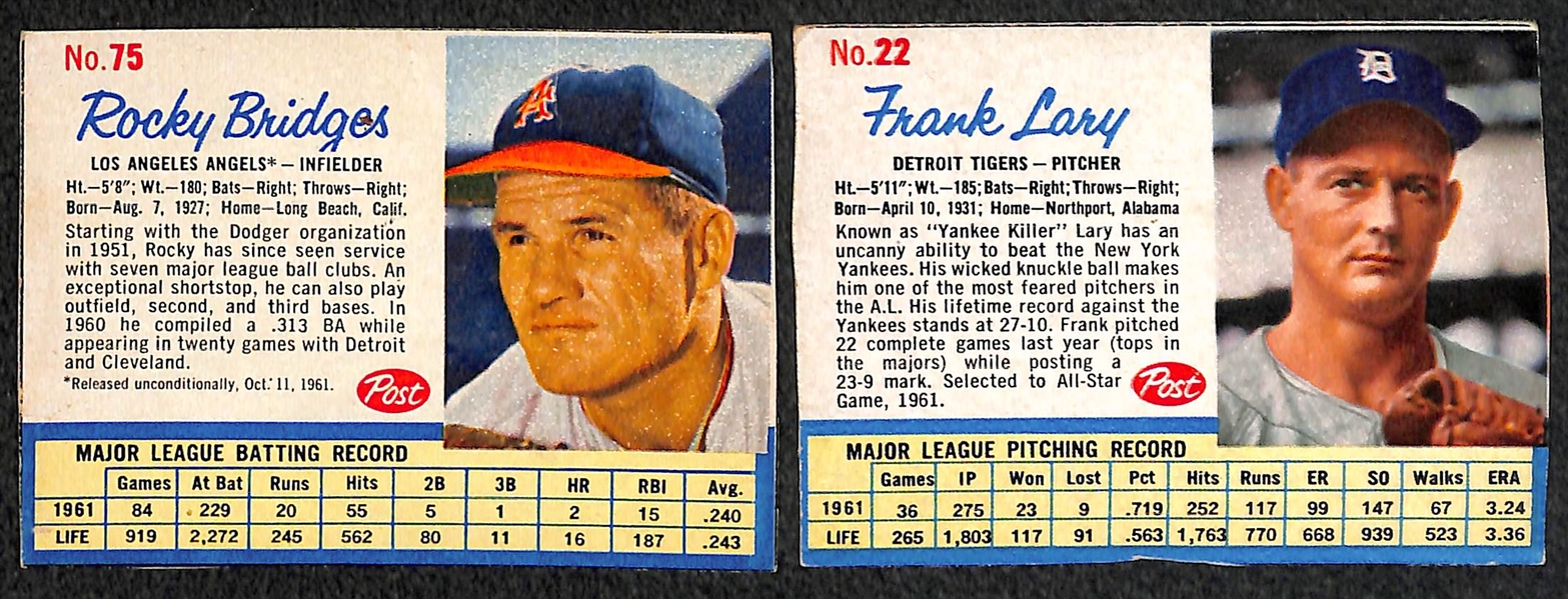 Lot of 50 1961-1963 Post Cereal Cards w. Elroy Face