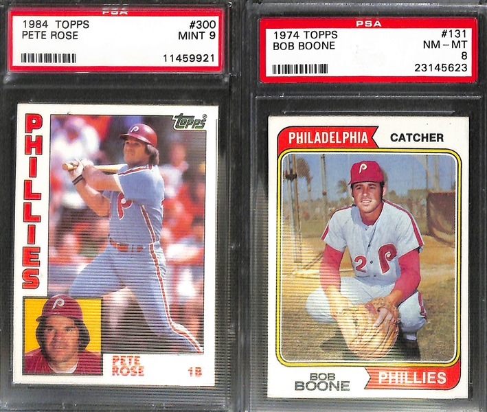 Lot of 8 Phillies PSA Graded Cards w. Mike Schmidt