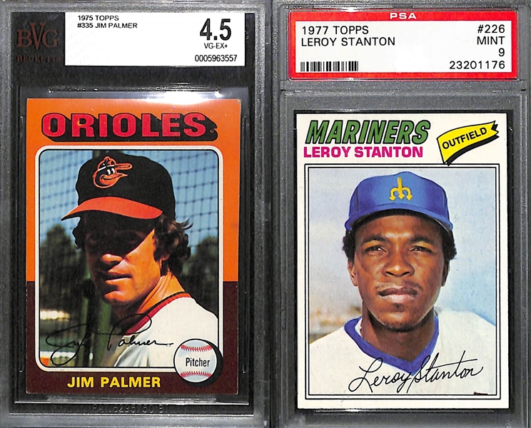 Lot of 17 Baseball Graded Cards From 1970's w. Hank Aaron