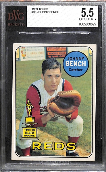 Lot of 12 Baseball Graded Cards 1967-1980 w. Johnny Bench