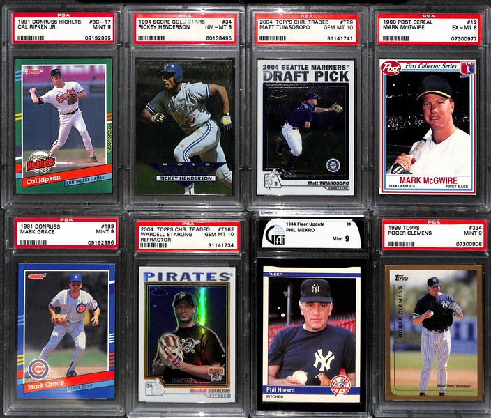 Lot of 31 Graded Baseball Cards w. Cal Ripken Jr