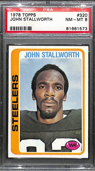 Lot of 15 Mixed Sports Grading Cards w. John Stallworth Rookie PSA 8