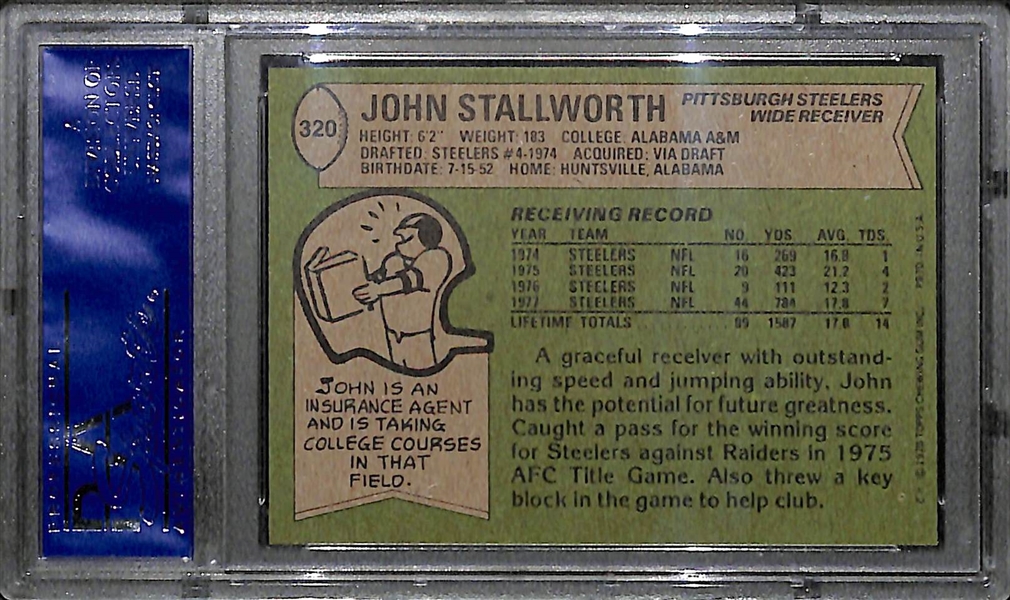Lot of 15 Mixed Sports Grading Cards w. John Stallworth Rookie PSA 8