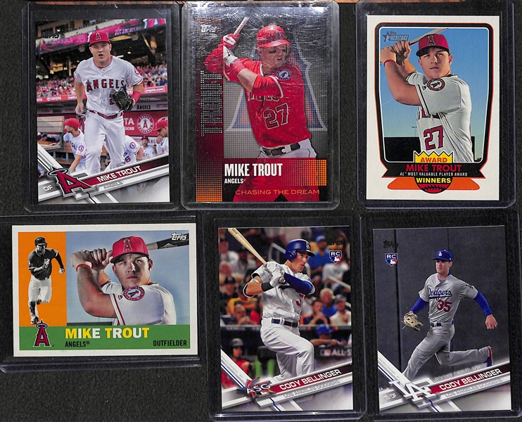 Bulk Lot of Baseball Inserts/Rookies/Refractors w. Mike Trout & Cody Bellinger