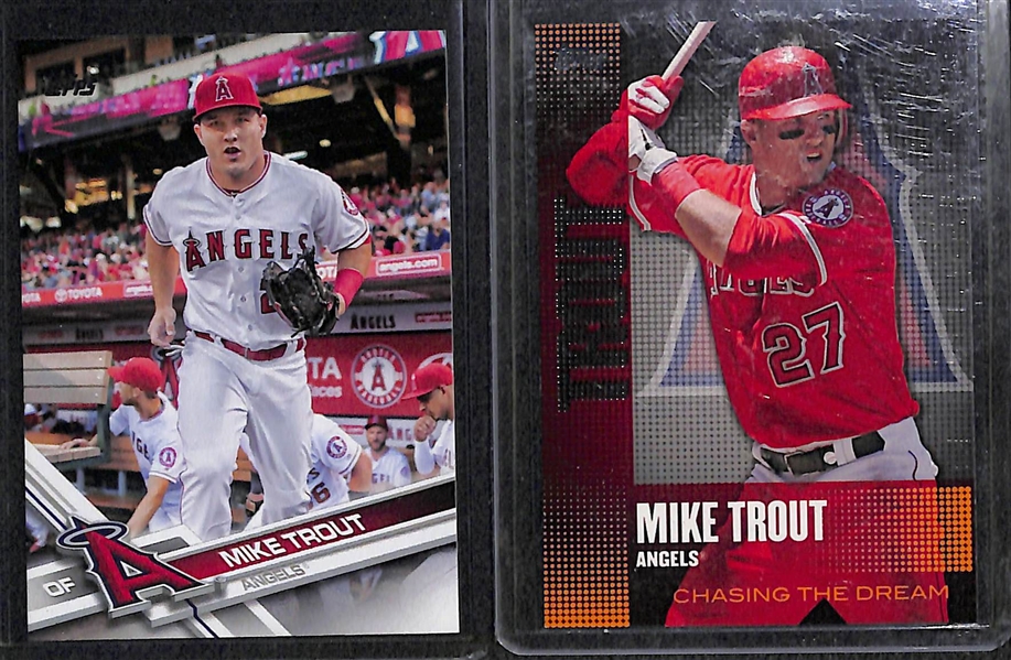 Bulk Lot of Baseball Inserts/Rookies/Refractors w. Mike Trout & Cody Bellinger