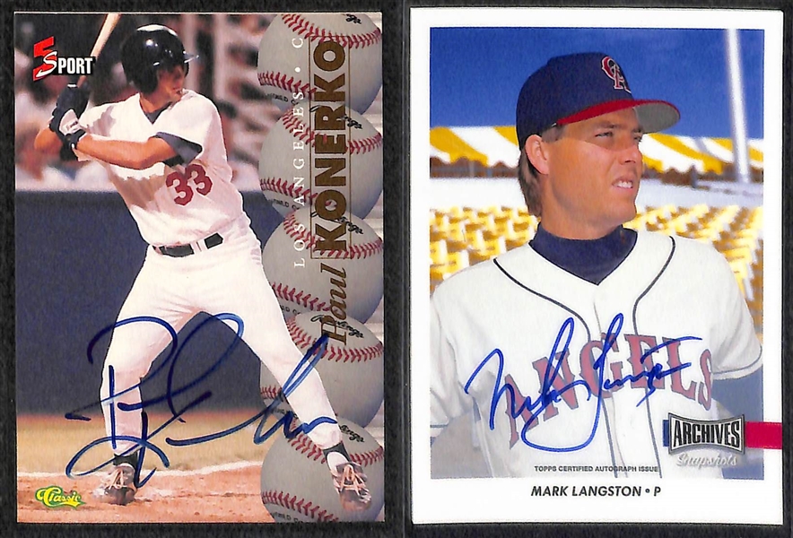 Lot of 45 Baseball Autograph Cards w. Chris Chambliss & Jim Longborg