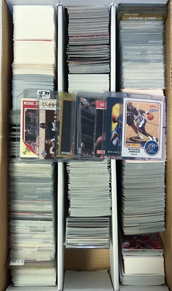 3-Row Box of Basketball Cards w/ Lebron Rookie, Michael Jordan, Shaq, Kobe, + (Mostly Past 20 Years) 