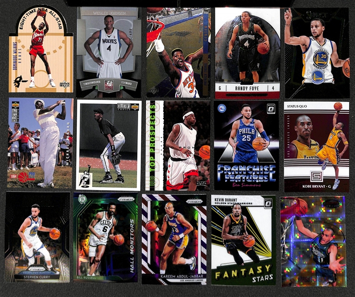 3-Row Box of Basketball Cards w/ Lebron Rookie, Michael Jordan, Shaq, Kobe, Steph Curry, + (Mostly Past 25 Years) 