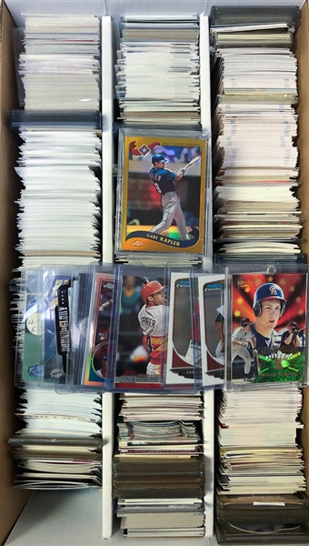 3-Row Box of Baseball Rookie Cards w/ Stars (inc. Ripken, Ruth, Gehig) and Rookies (inc. Correa, Robles, Bregman) - Mostly Past 30 Years