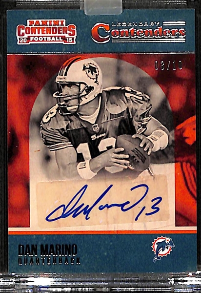Dan Marino Autographed 2015 Panini Legendary Contenders Card (#3/10) - Panini Certified