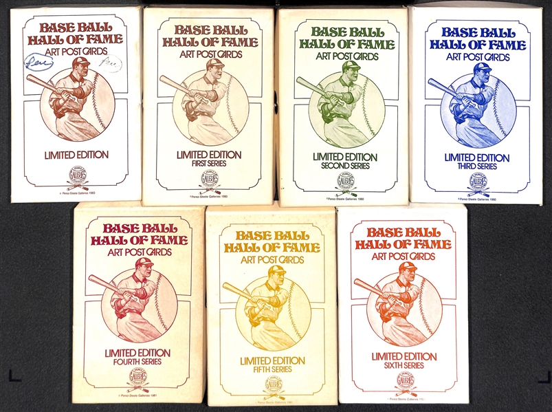 Lot of (7) Perez-Steele 1980 Baseball Post Card Sets (Series 1-7) - all #ed 2847/10,000