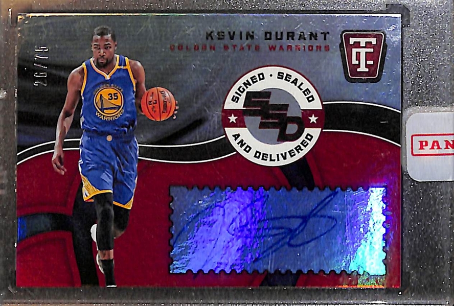 Kevin Durant and David Robinson Panini Autograph Basketball Cards 