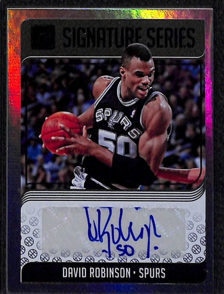 Kevin Durant and David Robinson Panini Autograph Basketball Cards 