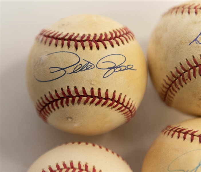 Lot of 4 Signed Baseballs w. Pete Rose & Rafael Palmeiro - JSA Auction Letter