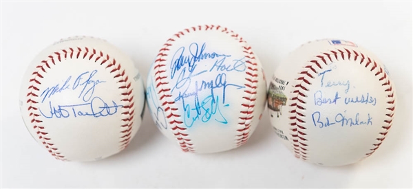 Lot of 3 Orioles Team Signed Baseballs 1990-1992 - JSA Auction Letter