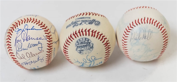 Lot of 3 Orioles Team Signed Baseballs 1966/1969/All Time Team - JSA Auction Letter