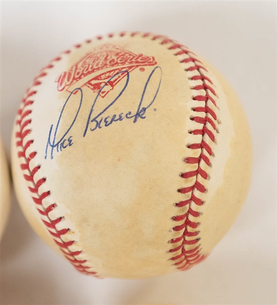 Lot of 5 Braves Signed Baseballs & Partial Team Signed w. John Smoltz - JSA Auction Letter