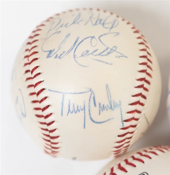 Lot of 5 Orioles Signed Baseballs w. Team Signed Including Cal Ripken Jr - JSA Auction Letter