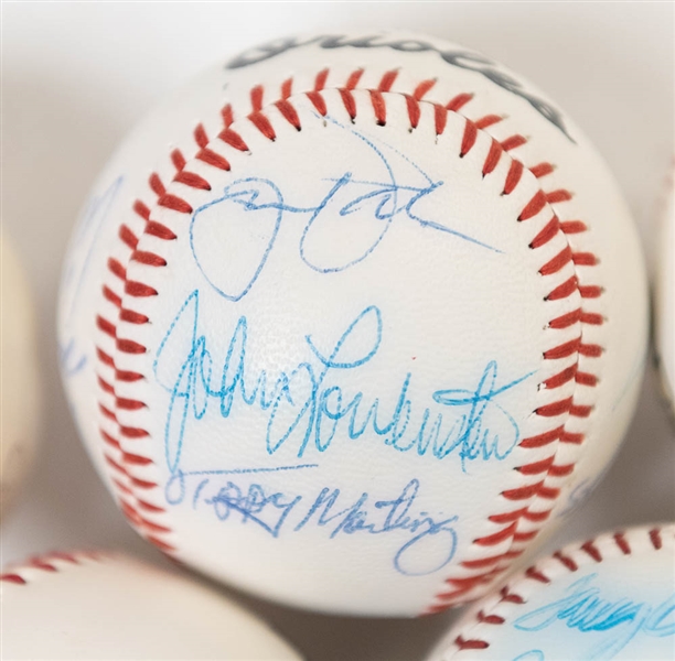 Lot of 5 Orioles Signed Baseballs w. Team Signed Including Cal Ripken Jr - JSA Auction Letter