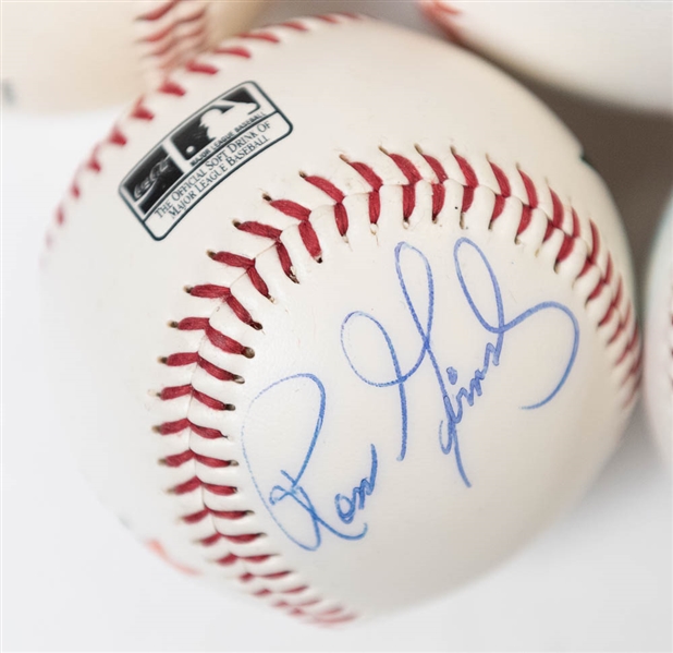 Lot of 5 Orioles Signed Baseballs w. Team Signed Including Cal Ripken Jr - JSA Auction Letter