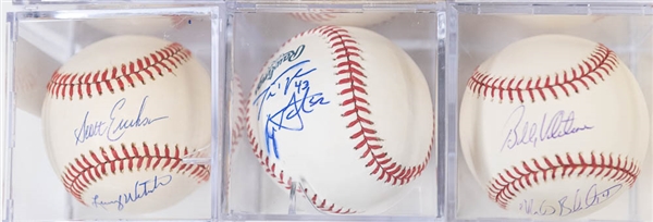 Lot of 9 Signed Baseballs w. Multiple Team Signed - JSA Auction Letter